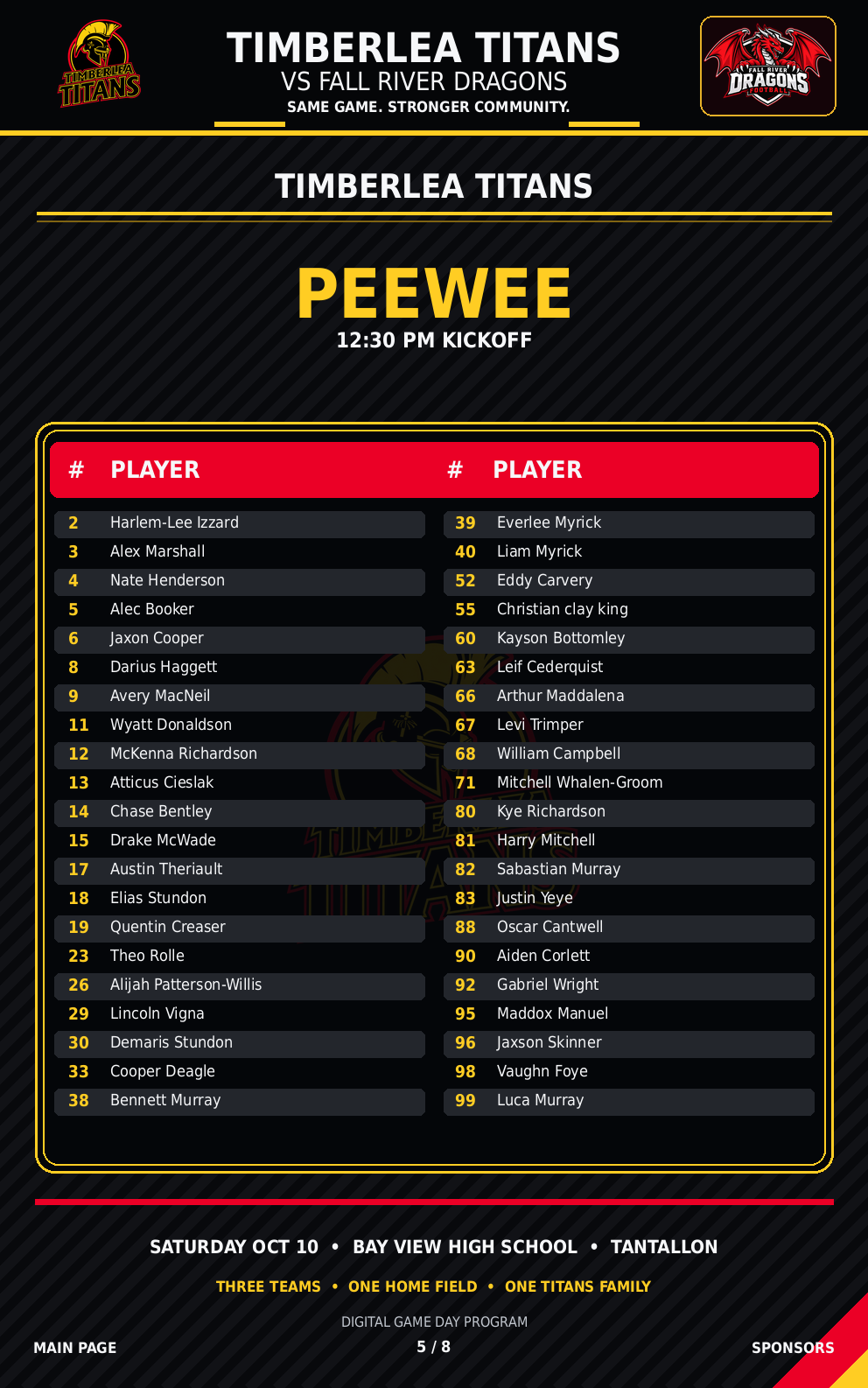 Page 5 of 8: Timberlea Titans - Peewee